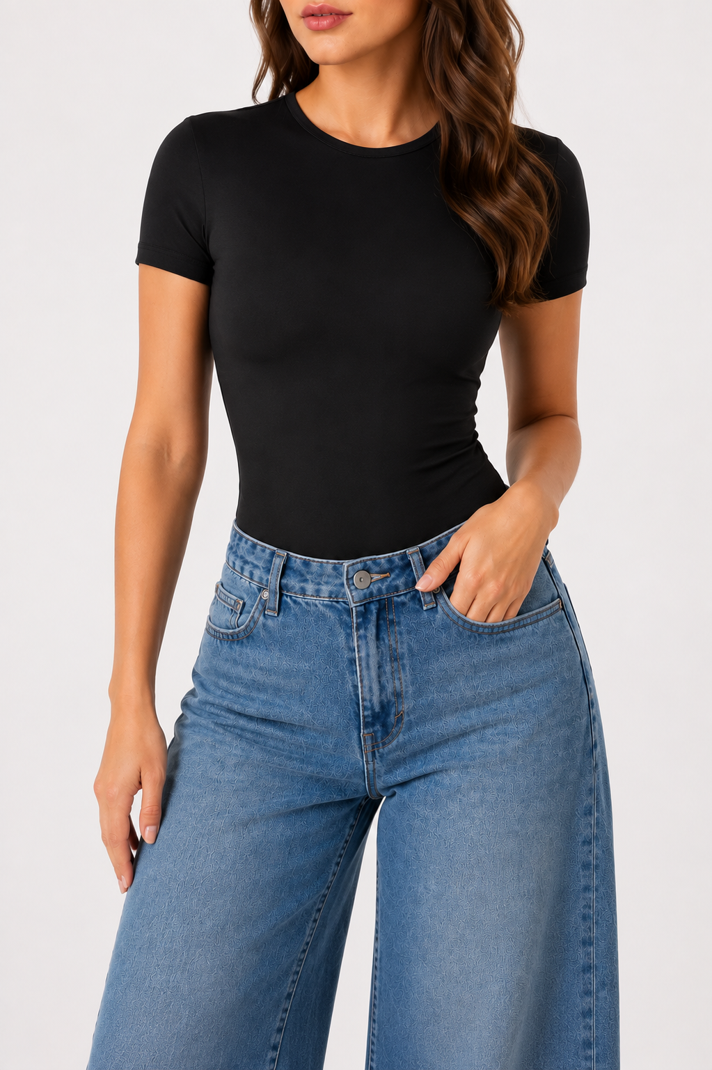 BODY BASIC MANGA CORTA NEGRO