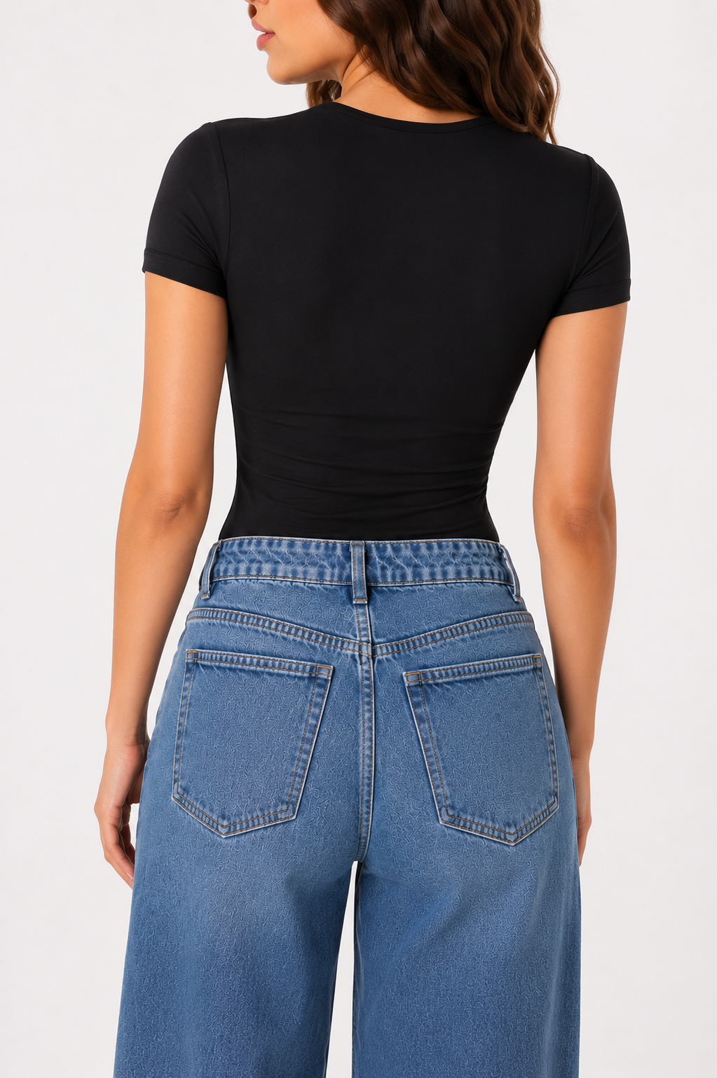 BODY BASIC MANGA CORTA NEGRO
