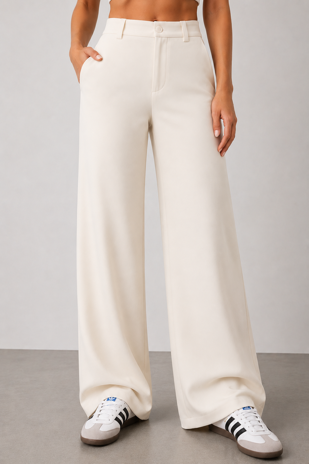 Pantalón Palazzo marfil