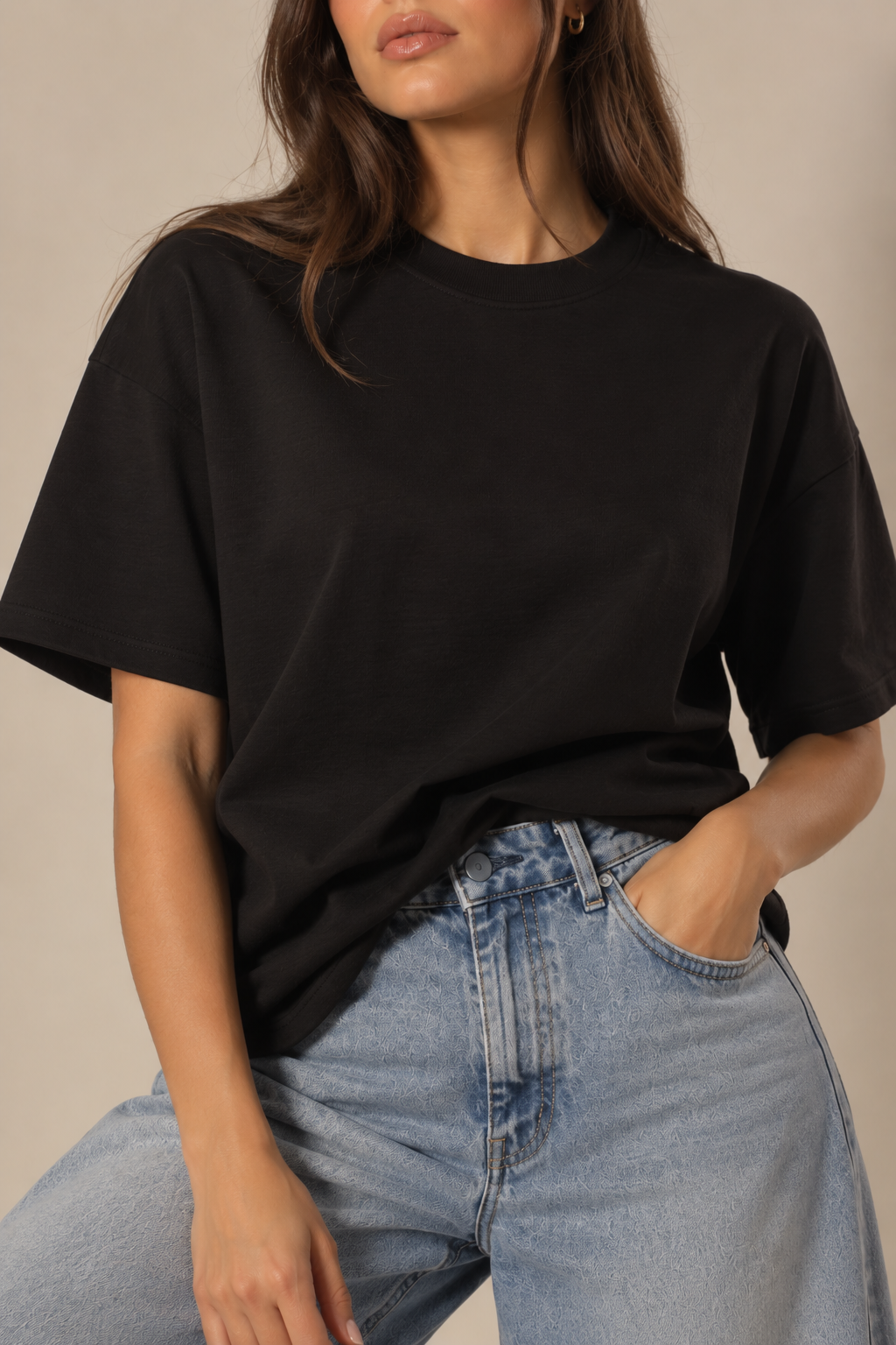 Camiseta tela premium Negra