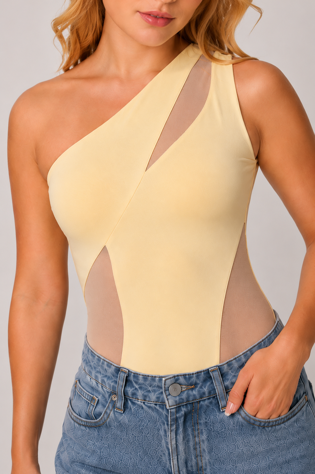 BODY ASIMETRICO AMARRILLO