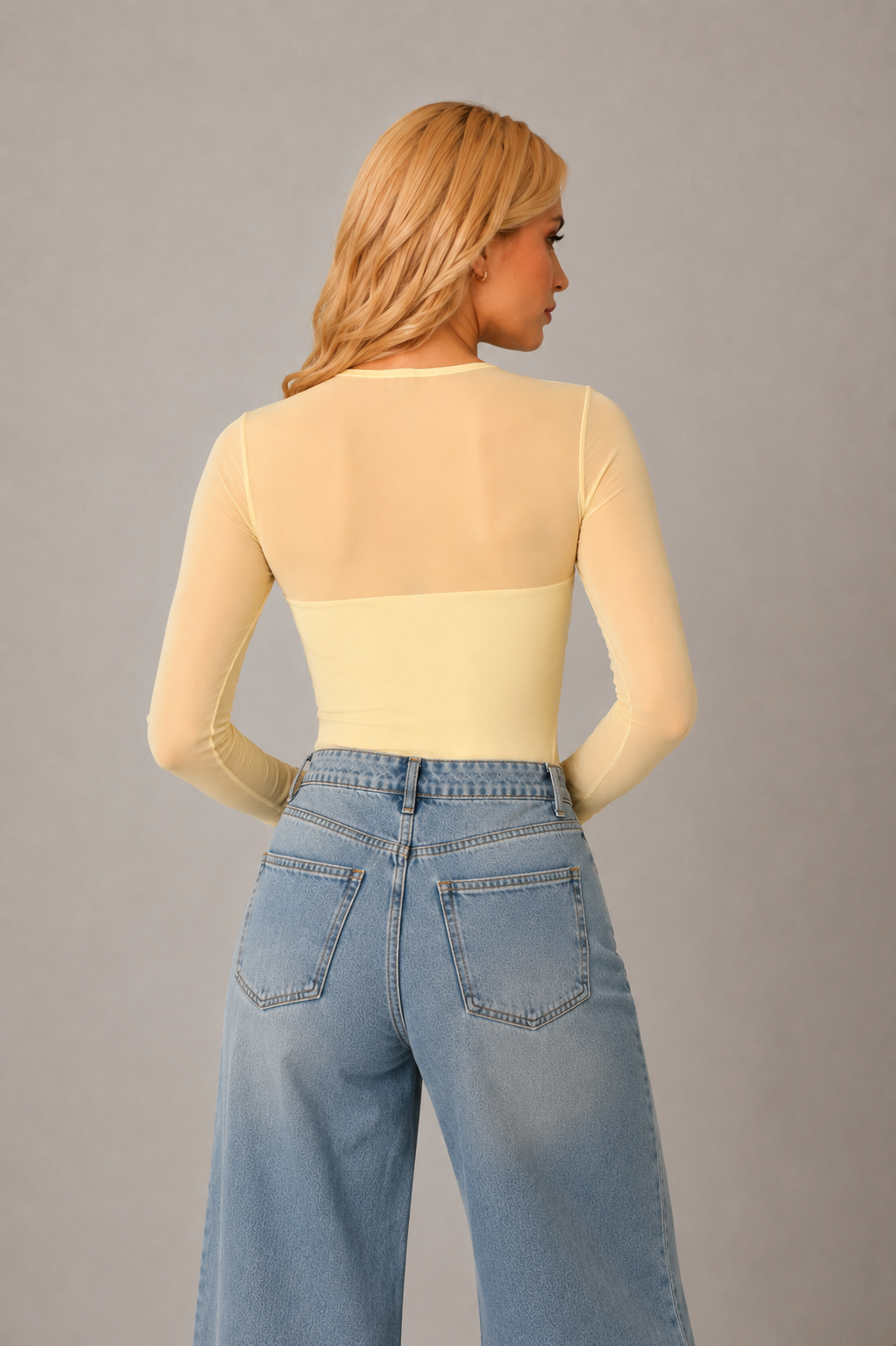 BODY BASIC MALLA AMARRILLO PASTEL